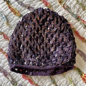 Purple Sequin Beanie